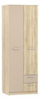 Акварель НМ 014.07 М Шкаф для одежды с ящиками Капучино/Дуб сонома, Дуб Сонома. Фото №1