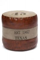 Пуф Secret De Maison Техас (Texac) 8030 с отделкой из натуральной кожи (Коричневый Лофт)