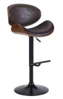 Стул барный JY1076 коричневый/черный