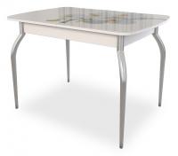 Танго Стол (обеденный) белый/Орхидея. Фото №1