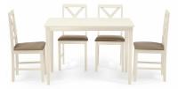 Обеденный комплект эконом Хадсон (стол + 4 стула)/ Hudson Dining Set дерево гевея/мдф, стол: 110х70х75см / стул: 44х42х89см, ivory white, тк. Фото №1