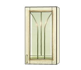 Шкаф настенный Злата ЗТ-2940/МВ (-01). Фото №2