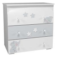 (Сильва) НМ 041.02 Комод Лилу Слоники/ белый / серый