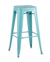 Стул барный TOLIX голубой матовый. Фото №1