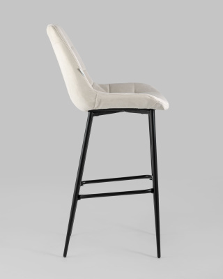 Стул барный Флекс велюр бежевый. Фото