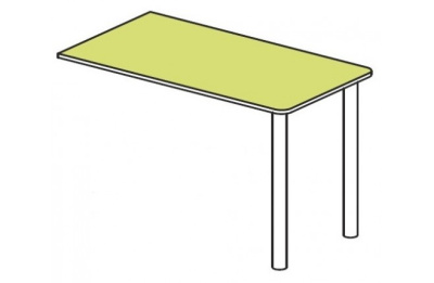 Стол приставной к стеллажу Силуэт. Фото