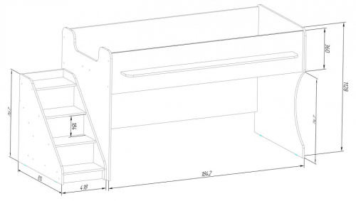 Кровать двухъярусная Р444-2 Капризун 7, белый. Фото №9