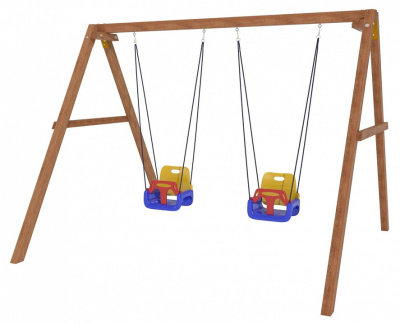 Качели детские Р911-2, коричневый. Фото
