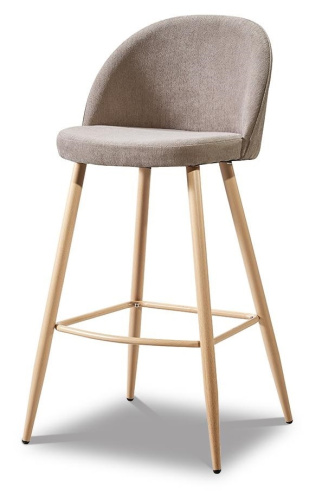 Барный стул 373B бежевый/дерево. Фото №2