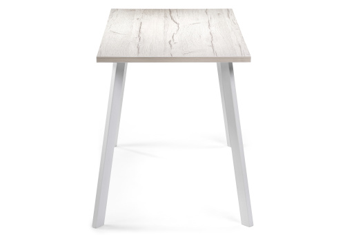 Стол деревянный Тринити Лофт 140 25 мм юта / белый матовый. Фото №3