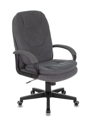 Кресло руководителя Бюрократ CH-868N Fabric серый Alfa 44 крестовина пластик. Фото №2