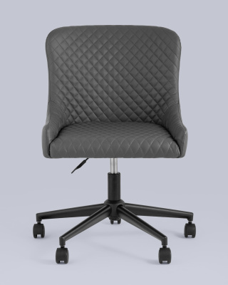 Стул офисный Ститч Хани экокожа серый. Фото