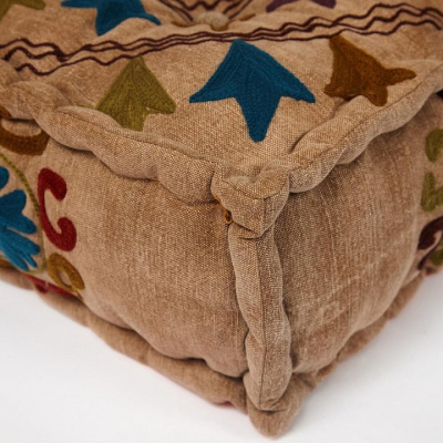 Модуль мягкий Secret De Maison RADJA (mod. MA-108) cotton canvas sujani, 80х80х20см, желтый с цветами фото Модуль мягкий Secret De Maison RADJA (mod. MA-108) cotton canvas sujani, 80х80х20см, желтый с цветами. Фото №2