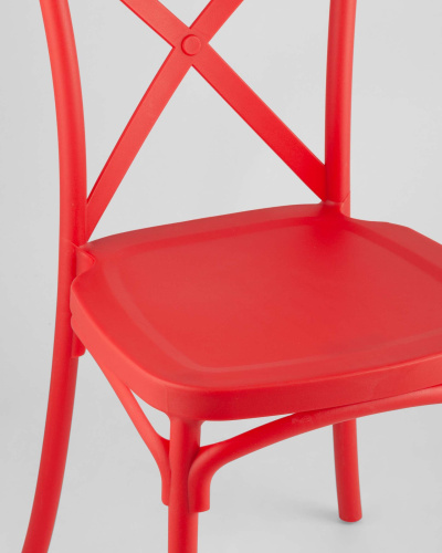Стул Кроссбэк пластиковый красный. Фото №9