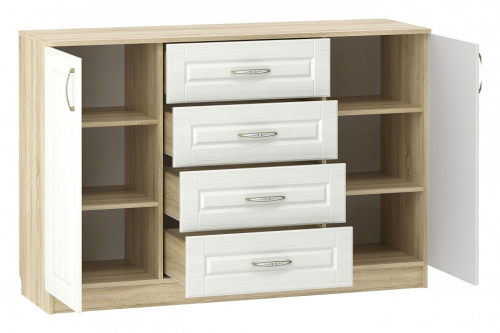 (Сильва) НМ 040.35 Тумба Оливия / дуб сонома / белый. Фото №2