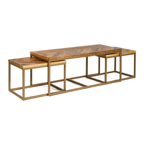 Столик журнальный Dollo (комплект из 3 шт)- 7702 (Натуральный). Фото №1