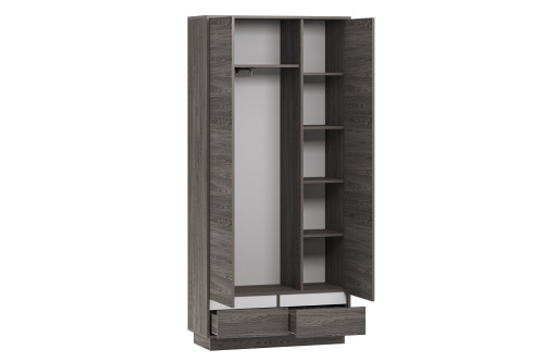 Шкаф для одежды НМ 011.19 Virginia Белый Скандинавский/Ясень Анкор темный. Фото №2