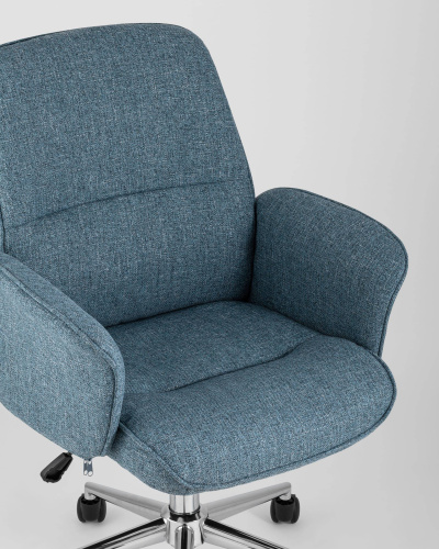 Стул офисный Simona голубой. Фото №9