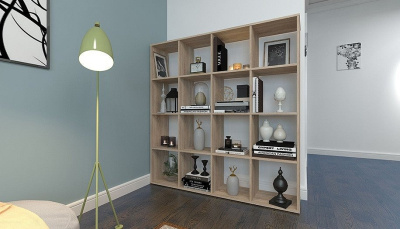 Стеллаж Polini Home Smart, древесина коричневая светлая дуб. Фото №5