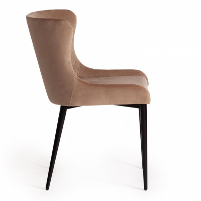 Стул MANTRA (mod. 713) ткань/металл, 49х61х82 см, высота до сидения 49 см, бежевый barkhat 5/черный (поставляется по 4 шт). Фото