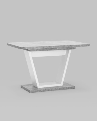Стол Vector 120-160*80 бетон/белый. Фото
