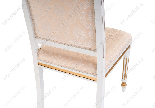 Стул деревянный Рембрандт молочный с золотой патиной. Фото №7