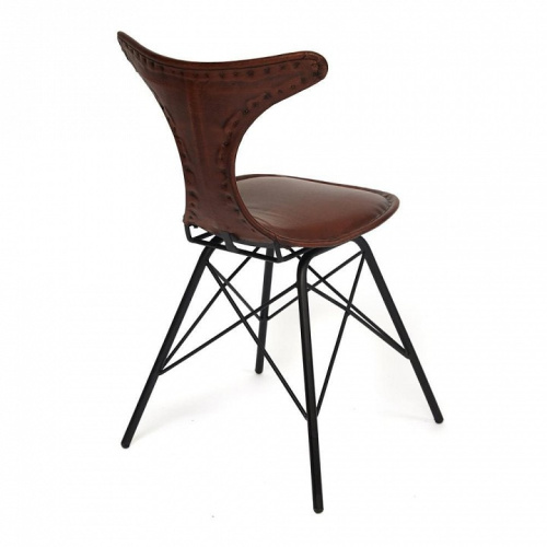 Стул Secret De Maison HORN ( mod. M-19852)  металл/кожа буйвола, 49х56х81см, коричневый  (поставляется по 2 шт). Фото №2