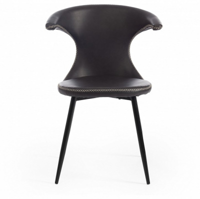 Стул FLAIR (mod. 9020) экокожа/металл, 60 х 56 х 78 см , серый 22/черный  (поставляется по 4 шт). Фото