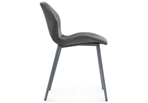 Стул Вальд экокожа серый / серый глянец. Фото №3