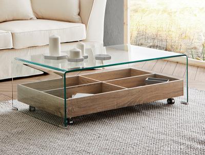 Журнальный стол DUPEN CT-227 Прозрачный. Фото