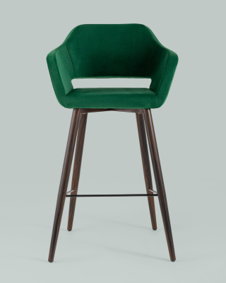 Стул барный Саймон велюр темно-зеленый. Фото №5