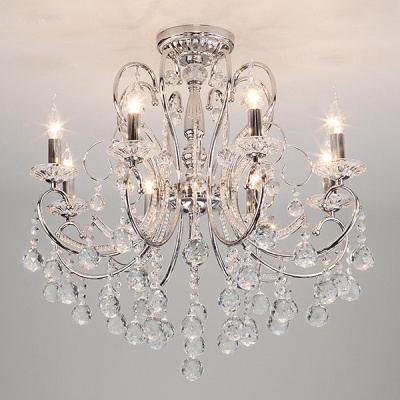 Подвесная люстра Eurosvet Collana 10096/8 хром/прозрачный хрусталь Strotskis фото Подвесная люстра Eurosvet Collana 10096/8 хром/прозрачный хрусталь Strotskis. Фото №2