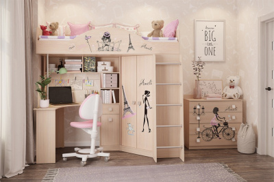 Модульная детская Амели дуб млечный. Фото №2