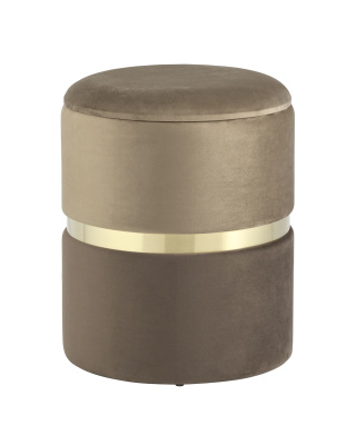 Пуф Кэрри с ящиком велюр коричневый. Фото