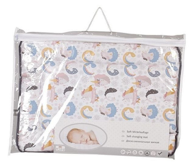 Матрас пеленальный Polini kids Волшебный Единорог, серый. Фото №5