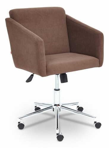 Кресло MILAN хром флок , коричневый, 6. Фото №1