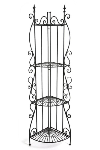 Кованая угловая этажерка Secret De Maison 001 (Чёрный). Фото №1