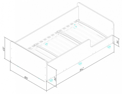 Кровать двухъярусная Р444-2 Капризун 7, белый. Фото №8