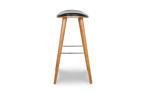 Стул полубарный JY1730-65 черный/орех. Фото №6