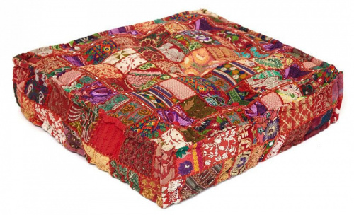 Модуль мягкий Secret De Maison GIPSY (mod. 10206) cotton patchwork, 80х80х20см, этнический красный. Фото №1
