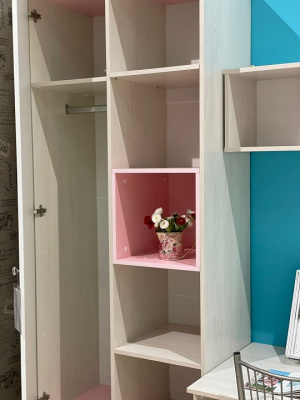 Шкаф комбинированный Малибу,белый. Фото