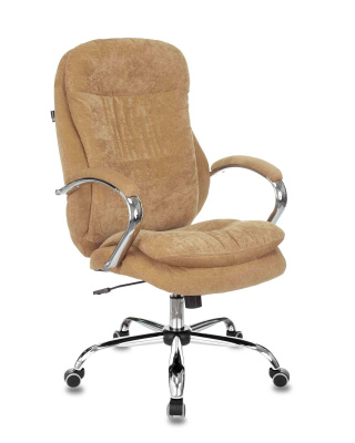 Кресло руководителя Бюрократ T-9950SL Fabric горчичный Velvet 73 крестовина металл хром фото Кресло руководителя Бюрократ T-9950SL Fabric горчичный Velvet 73 крестовина металл хром. Фото №3