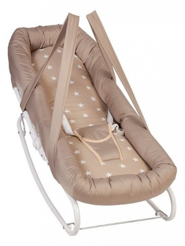 Шезлонг детский Polini kids Звезды, бежевый. Фото №10