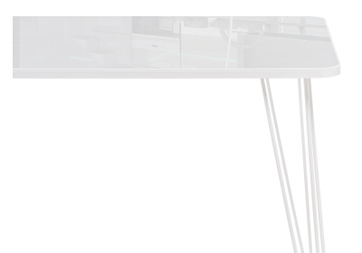 Стол стеклянный Хумфри белый. Фото №4