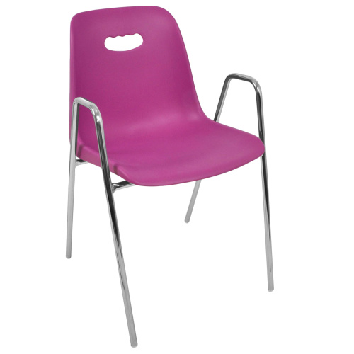 Стул Venezia-4 высокие ножки с подлокотниками каркас хром фото Стул Venezia-4 высокие ножки с подлокотниками каркас хром. Фото №6