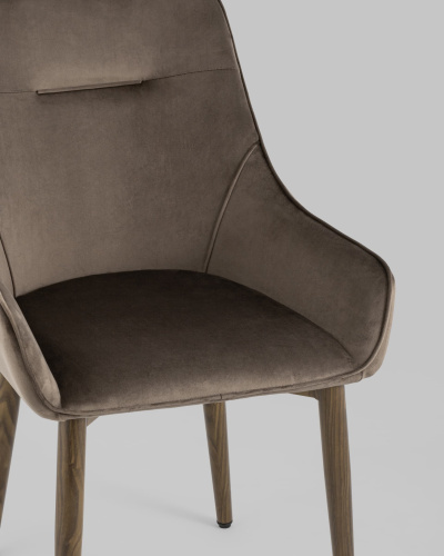 Стул Диана велюр коричневый. Фото №9