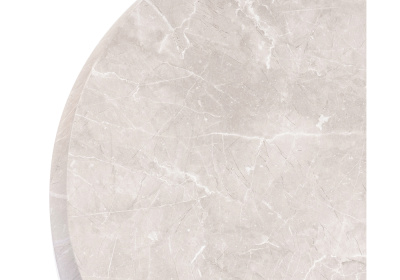 Стол деревянный Абилин 90 мрамор светло-серый / черный матовый. Фото