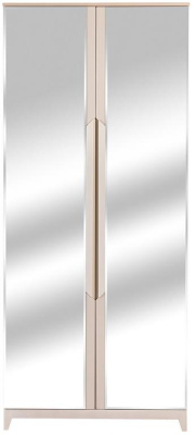 Шкаф двухстворчатый с зеркалами Сканди Жемчужно-белый. Фото №4