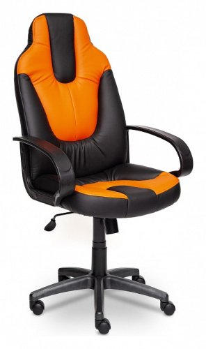 NEO1 кож/зам, черный+оранжевый, 36-6/14-43. Фото №1