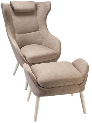 Банкетка-скамейка АРТ ДЕКО велюр бежевый сталь золото. Фото